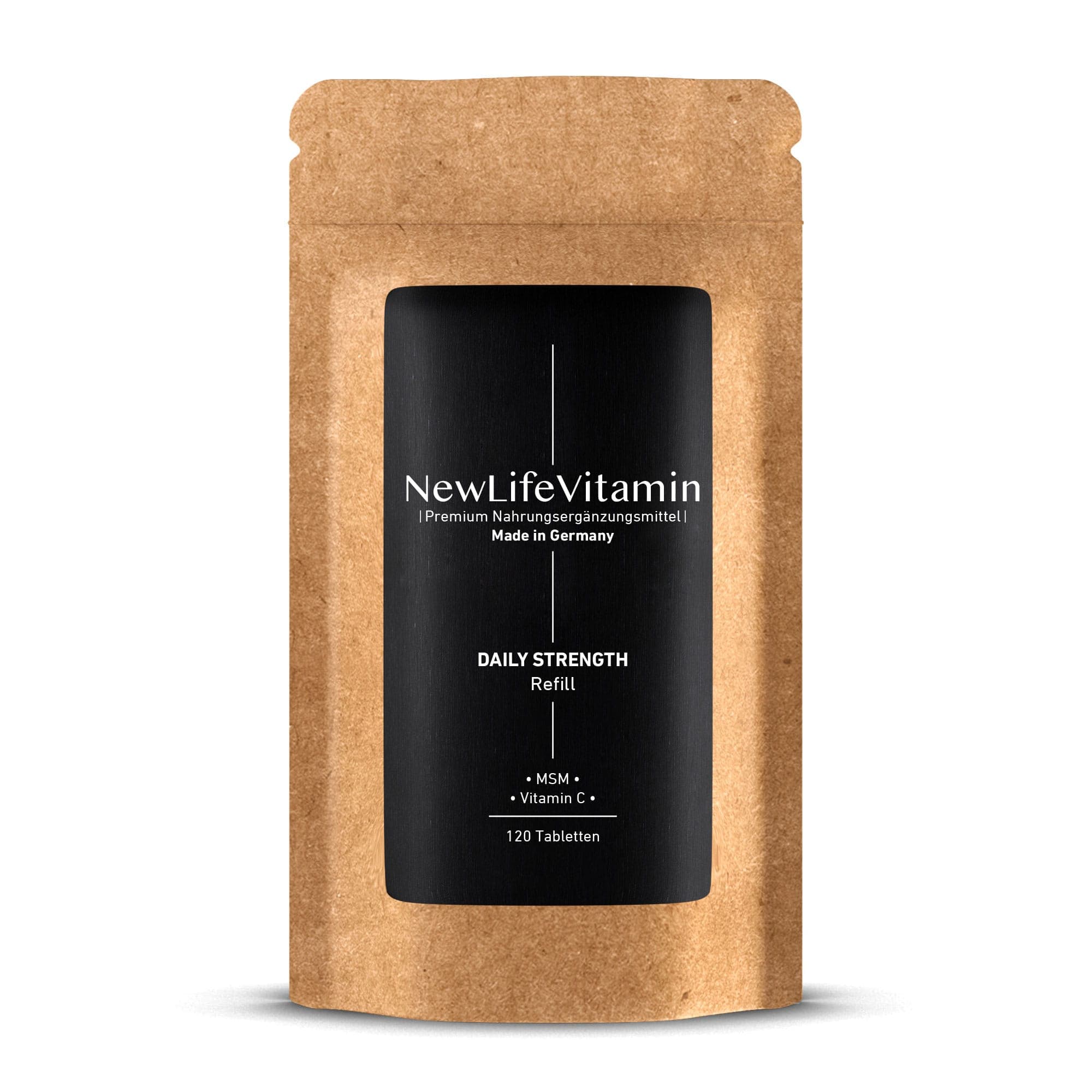 Produktbild Daily Strength Refill von NewLifeVitamin auf weißen Hintergrund